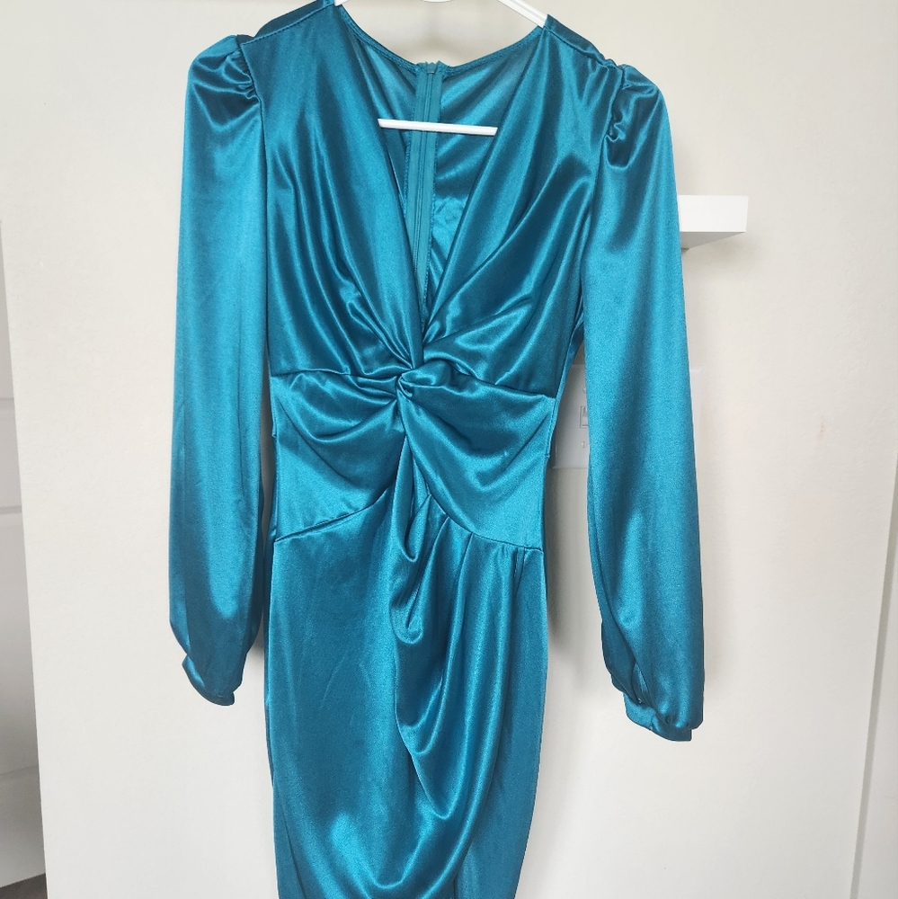 Beautiful turquoise semi formal dress